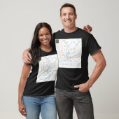 Hamburg U-Bahn S-Bahn-kaart T-shirt (Unisex)