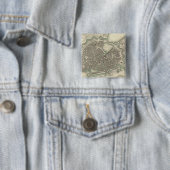 Hamburg Vierkante Button 5,1 Cm (In situ)