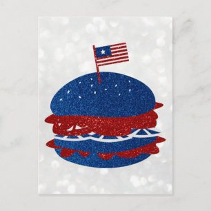 Hamburger 4 juli glitters briefkaart