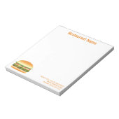 Hamburger Aangepaste Restaurant Notitieblok (Gedraaid)