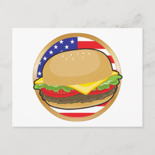 Hamburger American Flag Briefkaart