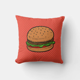 Hamburger art pillow kussen