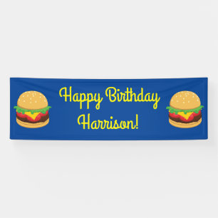 Hamburger Birthday Party Burger Banner