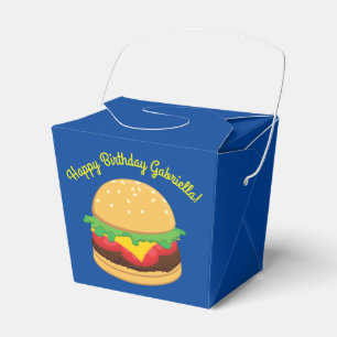 Hamburger Birthday Party Burger Favor Box Bedankdoosjes