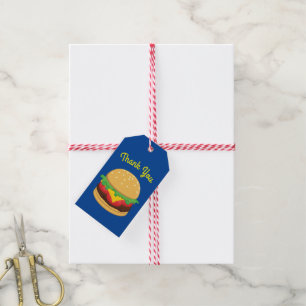 Hamburger Birthday Party Burger Hartelijk dank Cadeaulabel