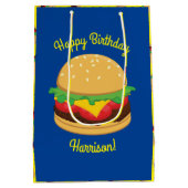 Hamburger Birthday Party Burger Medium Cadeauzakje (Achterkant)