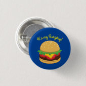 Hamburger Birthday Party Burger Ronde Button 3,2 Cm (Voorkant /achterkant)