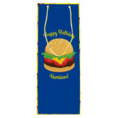 Hamburger Birthday Party Burger Wijn Cadeautas (Achterkant)