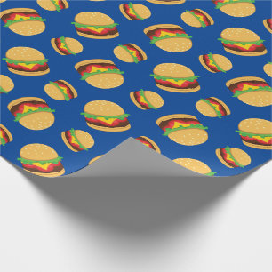 Hamburger Birthday Party Burger Wrapping Paper Cadeaupapier