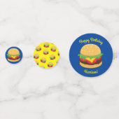 Hamburger Birthday Party Burgers Confetti (Achterkanten)
