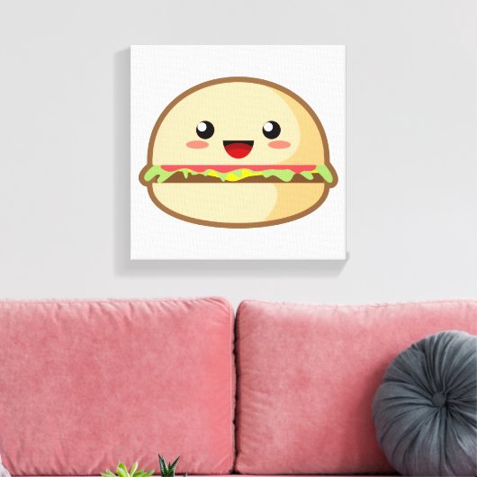 Hamburger Canvas Afdruk (Insitu (Woonkamer))