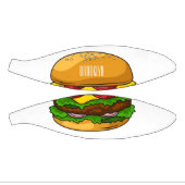Hamburger cartoon illustratie basketbal (Panelen)