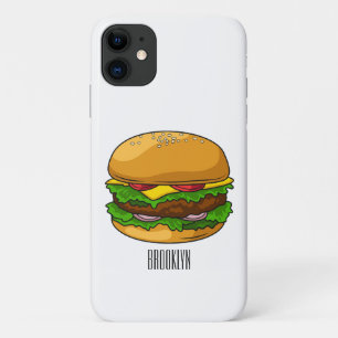 Hamburger cartoon illustratie iPhone 11 hoesje