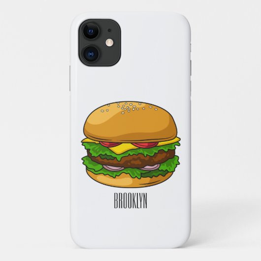 Hamburger cartoon illustratie Case-Mate iPhone case (Achterkant)