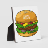 Hamburger cartoon illustratie fotoplaat (Voorkant)