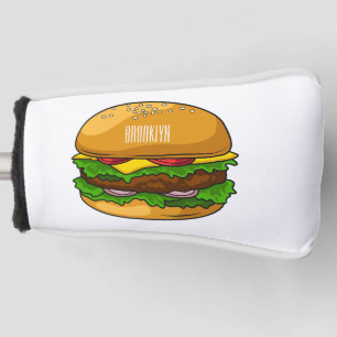 Hamburger cartoon illustratie golfheadcover