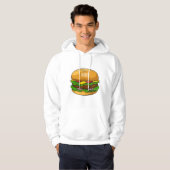 Hamburger cartoon illustratie hoodie (Voorkant volledig)