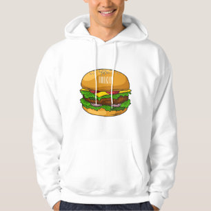 Hamburger cartoon illustratie hoodie