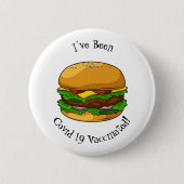 Hamburger cartoon illustratie ronde button 5,7 cm (Voorkant)