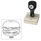 Hamburger cartoon illustratie 	rubberstempel (Gestempeld)
