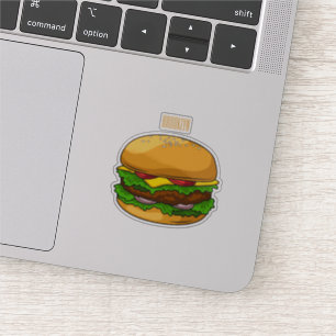 Hamburger cartoon illustratie sticker