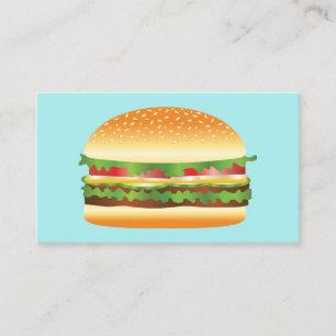 Hamburger Cartoon Illustratie Visitekaartje