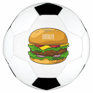 Hamburger cartoon illustratie voetbal