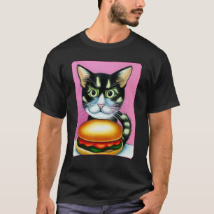 Hamburger Cat Catburger Burger Spint gemiddelde ka T-shirt