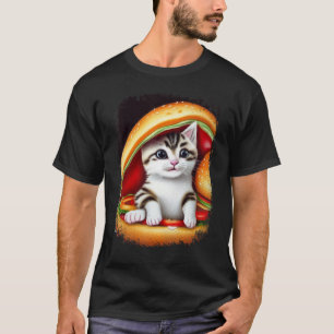 Hamburger Cat Catburger Burger Spint gemiddelde ka T-shirt