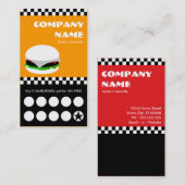 hamburger checkers-ponskaart klantenkaartje (Voorkant / Achterkant)