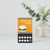 hamburger checkers-ponskaart klantenkaartje (Staand voorkant)