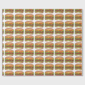 Hamburger Cheese Burger Cheeseburger Fast Food Cadeaupapier (Vlak)