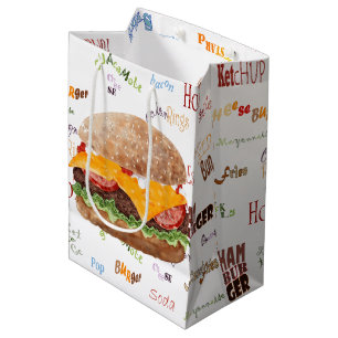 Hamburger Cheese Fast Food BBQ Diner Medium Cadeauzakje