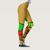 hamburger cheeseburger fast food leggings (Rechts)