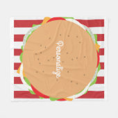 Hamburger cheeseburger schattig café fleece deken (Voorkant (Horizontaal))