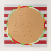 Hamburger cheeseburger schattig café legpuzzel (Horizontaal)