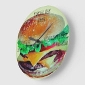 Hamburger Clock, Pop Art van Artlarissa Grote Klok (Hoek)