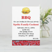 Hamburger Cookout Uitnodiging (Staand voorkant)