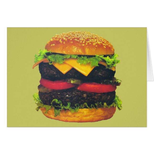 Hamburger de luxe double au fromage (Devant Horizontal)