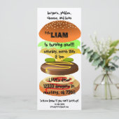 Hamburger / Diner Birthday Uitnodiging (Staand voorkant)