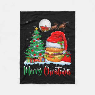 Hamburger Dragen Santa Hoed Xmas - Vrolijk Kerstfe Fleece Deken
