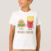 Hamburger en Fransen Beste Vriend T-shirt (Voorkant)
