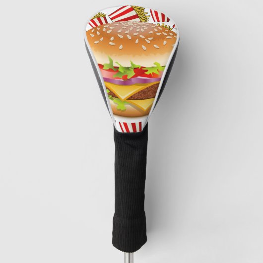 Hamburger en friet golfheadcover (Voorkant)
