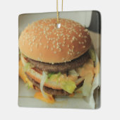 hamburger en friet keramisch ornament (Links)