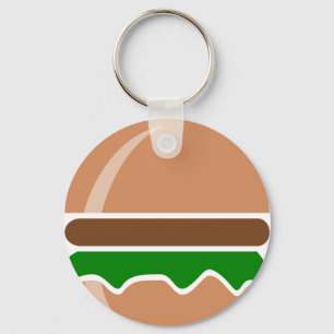 hamburger fast food een broodje sleutelhanger