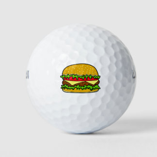 Hamburger fast food kunst golfballen