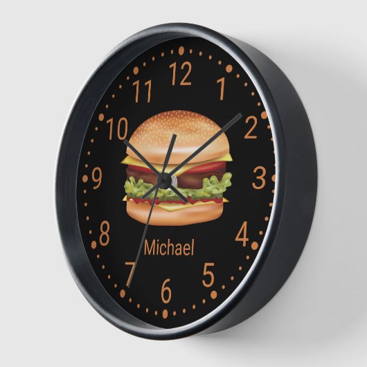 Hamburger fastfood illustratie met aangepaste naam (Hoek)