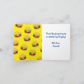 Hamburger fête d'anniversaire Burger Merci Cartes (Intérieur)