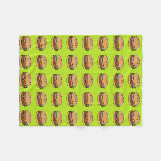 hamburger fleece deken (Voorkant (Horizontaal))
