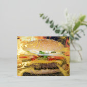 Hamburger Folie Uitnodiging Briefkaart (Staand Voorkant)